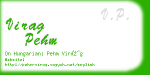 virag pehm business card